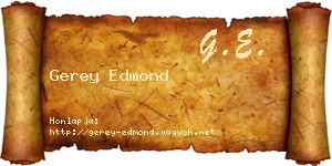 Gerey Edmond névjegykártya